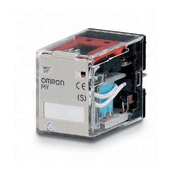 Relais miniature, indicateur del, 24vcc, 4 inverseurs, 5a|Omron electronics-OMRMY4N24VDC(S)