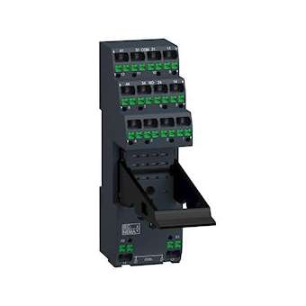 RXZ push-in socket with clamp, separate contact, for RXM2/RXM4 relays|Schneider Electric-SCHRXZE14P