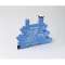 Support 6A 250V 24V AC/DC, pour série 34, bleu, à ressort, 6,2mm