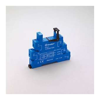 Support 10A 250V 24V DC, pour séries 4452 ou 4161, bleu, à cage|Finder-FID93027024