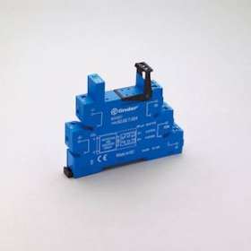 Support 10A 250V 220 à 240V AC/DC, pour séries 4452 ou 4161, bleu, à cage|Finder-FID93020240