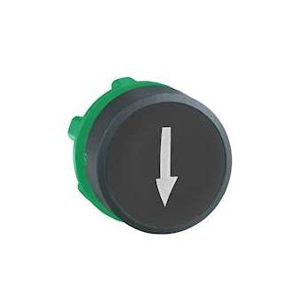 Harmony XB5 - tête bouton poussoir - affleurant - D22 - noir - texte '''|Schneider Electric-SCHZB5AA335