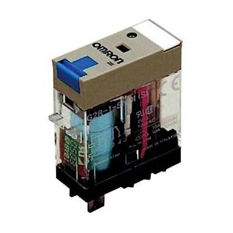 Relais, plaque identification, del, bouton-test, 24vcc, 1rt, 10a|Omron electronics-OMRG2R-1-SNI24VDC(S)