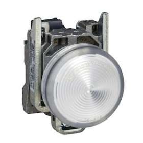 Harmony XB4 - voyant lumineux BA9s - D22 - blanc - direct 250V max - vis étrier|Schneider Electric-SCHXB4BV61