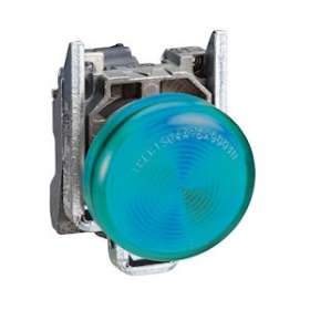 Harmony XB4 - voyant lumineux BA9s - D22 - vert - direct 250V max - vis étrier|Schneider Electric-SCHXB4BV63