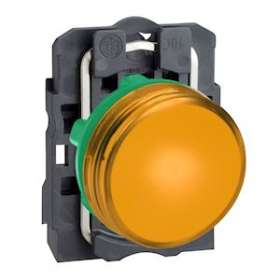 Harmony XB5 - voyant lumineux DEL - D22 - orange - 24V - vis étrier|Schneider Electric-SCHXB5AVB5