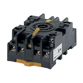 Socle 11 broches pour minuteries, bornes à visser|Omron electronics-OMRP2CF-11-E
