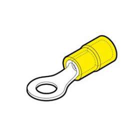 Cosse préisolée ronde jaune (4 à 6 mm²) - Diam. 6 mm en boite|Cembre-CMBGFM6BP
