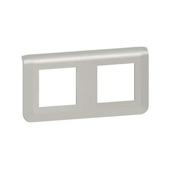Plaque de finition horizontale Mosaic pour 2x2 modules alu|Legrand-LEG079304L