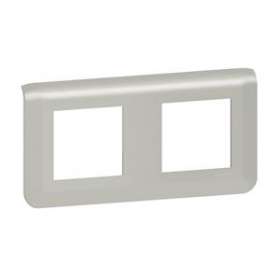 Plaque de finition horizontale Mosaic pour 2x2 modules alu|Legrand-LEG079304L
