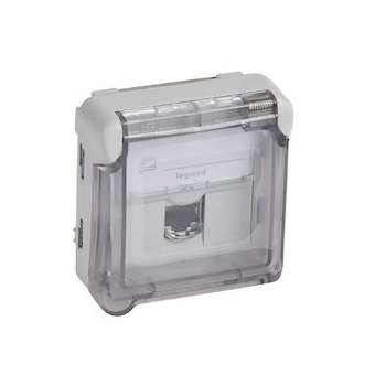 Prise RJ45 étanche catégorie6A STP Plexo composable IP55 gris|Legrand-LEG069559