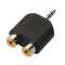 Adaptateur Jack 3.5mm M / 2 x 1 RCA F|Erard-EAD1751