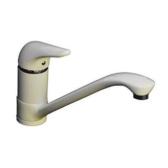 Mitigeur évier avec bec fondu luxe atomix blanc|Paini france-PIN67400B