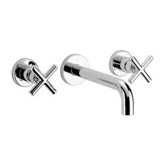 Mélangeur 3 trous de lavabo mural TUBOS|Paini france-PIN79000A