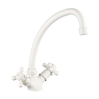 Mélangeur évier bec mobile col cygne blanc|Paini france-PIN1885B