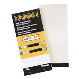 Carnet étiq. adhés. autoprotégées blanches,25,4x76,2mm,60/carnet,Cdt.1carnet|Panduit Composants Industriels-PNUPSCB-3Y