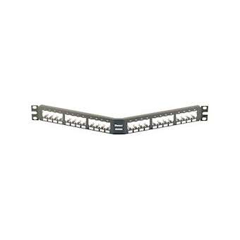 Patch Panel, 24 Port, Angled, All Metal,|-PUICPA24BLY