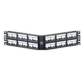 Patch Panel, 48 Port, Angled, Black|-PUICPPLA48WBLY