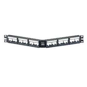 Patch Panel, 24 Port, Angled, Black|-PUICPPLA24WBLY