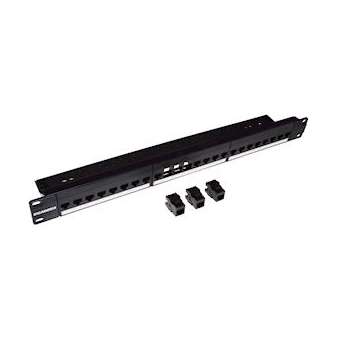 Panneau 24 ports 1U équipé de 24 noyaux RJ45 CAT6 CAD/110 non blindés|Gigamedia-GGM628024200