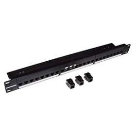 Panneau 24 ports 1U équipé de 24 noyaux RJ45 CAT6 CAD/110 non blindés|Gigamedia-GGM628024200
