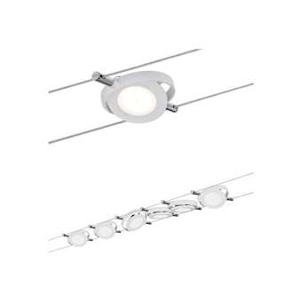Kit câble DC LED kit RoundMac 6x4W blanc mat 230V/12V DC 36VA métal|Paulmann-PUA94106