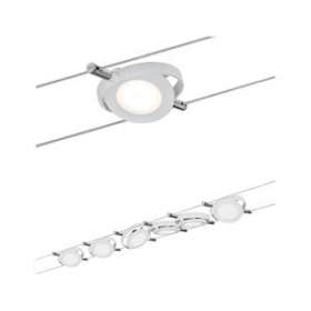 Kit câble DC LED kit RoundMac 6x4W blanc mat 230V/12V DC 36VA métal|Paulmann-PUA94106