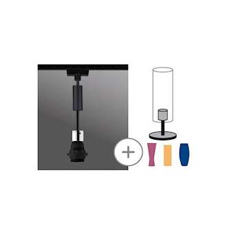 Suspension URail 2Easy Basic max, 20W E27 Noir mat/Chrome 230V Métal/plast|Paulmann-PUA96919