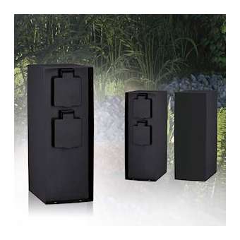 Colonne prises Outdoor Rio IP44 carré x2 Anthracite|Paulmann-PUA94657