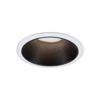 ENC Cole rond fixe max. 1x10W GU10 230V Blanc/noir mat Alu/plastique|Paulmann-PUA93394