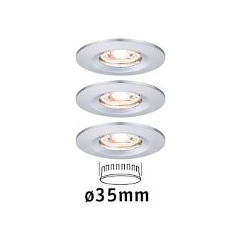 Enc Nova mini Coin rond fixe IP44 LED 3x4W 310lm chrome/Alu|Paulmann-PUA94303