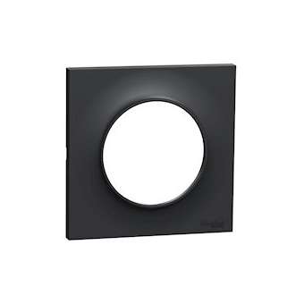 Odace Styl, plaque Anthracite 1 poste|Schneider Electric-SCHS540702