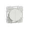 Odace, poussoir Blanc, 2 boutons + fonction stop pour volets-roulants