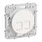 Odace, prise double RJ45 Blanc, sans connecteur (empreinte Infraplus)