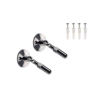 TENSEO, support mural 10 cm, intérieur, pour câble tendu T.B.T, chrome, 2 pièces|SLV-DC5186312