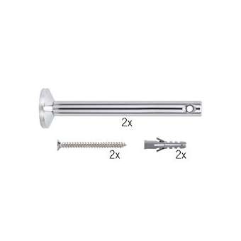 Syst,Câble L&E Renvoi d'angle/Support tubes à visser 1 paire 165mm Chrome|Paulmann-PUA17824