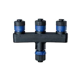 Extérieur Plug & Shine Distributeur IP68 1 in- 3 out 2x1,5qmm H07RN-F noir|Paulmann-PUA93929