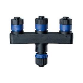 Extérieur Plug & Shine Distributeur IP68 1 in- 3 out 2x1,5qmm H07RN-F noir|Paulmann-PUA93929