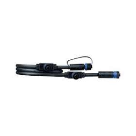 Extérieur Plug & Shine Câble IP68 1m 1 entrée-3 sorties 2x1,5 mm² Noir/Synt,|Paulmann-PUA93994
