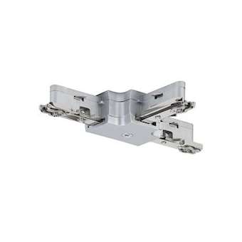 URail Système Light&Easy T-Connecteur 125mm 1000W Chrome mate 230V Métal|Paulmann-PUA97656