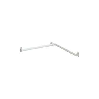 Barre d'angle 2 murs coudée à 90DEG, 632 x 632 mm, tube alu. blanc D 38 x 25 mm|Pellet asc-PT4049830