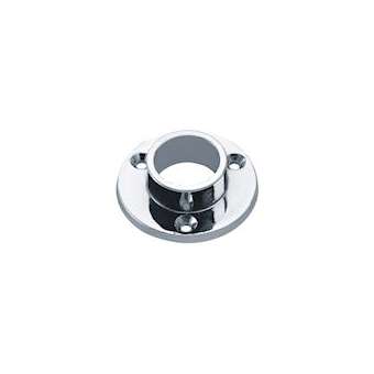 Embase D 50 mm pour porte-rideaux D 20 mm, zamak chromé, 3 trous de fixation|Pellet asc-PT4004704