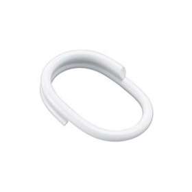 Anneaux rideaux de douche livré par sachet de 12, plastique blanc renforcé.|Pellet asc-PT4804022