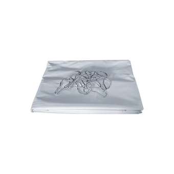 Rideau de douche 2000 x 1800 mm, 12 anneaux métal, PVC blanc 'non-feu', plombé|Pellet asc-PT4805182