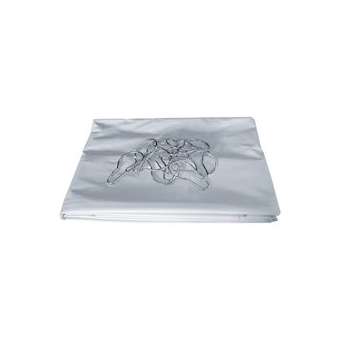 Rideau de douche 1800 x 1800 mm, 12 anneaux métal, PVC blanc 'non-feu', plombé|Pellet asc-PT4805180