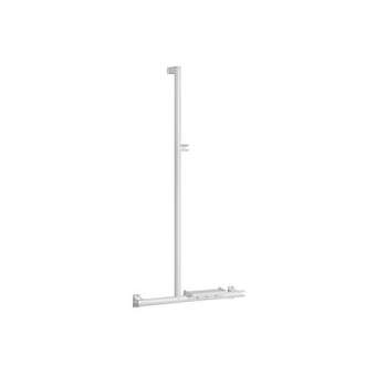 Barre d'appui en T ou L 600x1242 mm, support douchette, alu. blanc D 38 x 25 mm|Pellet asc-PT4049920