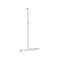 Barre d'appui en T ou L 600x1242 mm, support douchette, alu. blanc D 38 x 25 mm