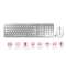 CHERRY DW 9000 - Ens Bluetooth & 2,4 GHz, recharg. USB, FR, AZERTY, blanc