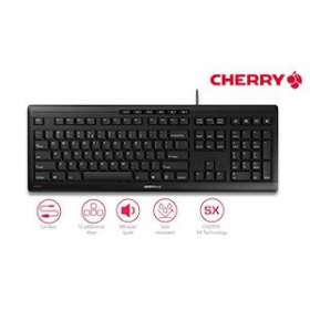 CHERRY STREAM KEYBOARD - Clavier SX - Multimédia - 3 LED - USB - Noir -QWERTY US|Cherry-CY1JK-8500EU-2