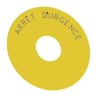 ETIQUETTE ARRET URGENCE, JAUNE|Siemens Industries et Infrastructures-SIE3SU1900-0BC31-0GQ0